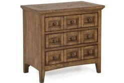 Mor Furniture Bay Creek 3 Drawer Nightstand In Light Gray
