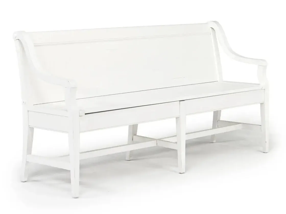 Mor Furniture Bay Creek Bench W/ Storage In Light Gray