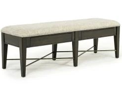 Mor Furniture Bay Creek Bench W/ Storage In Light Gray