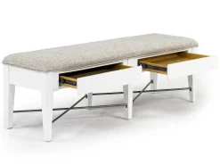 Mor Furniture Bay Creek Bench W/ Storage In Light Gray