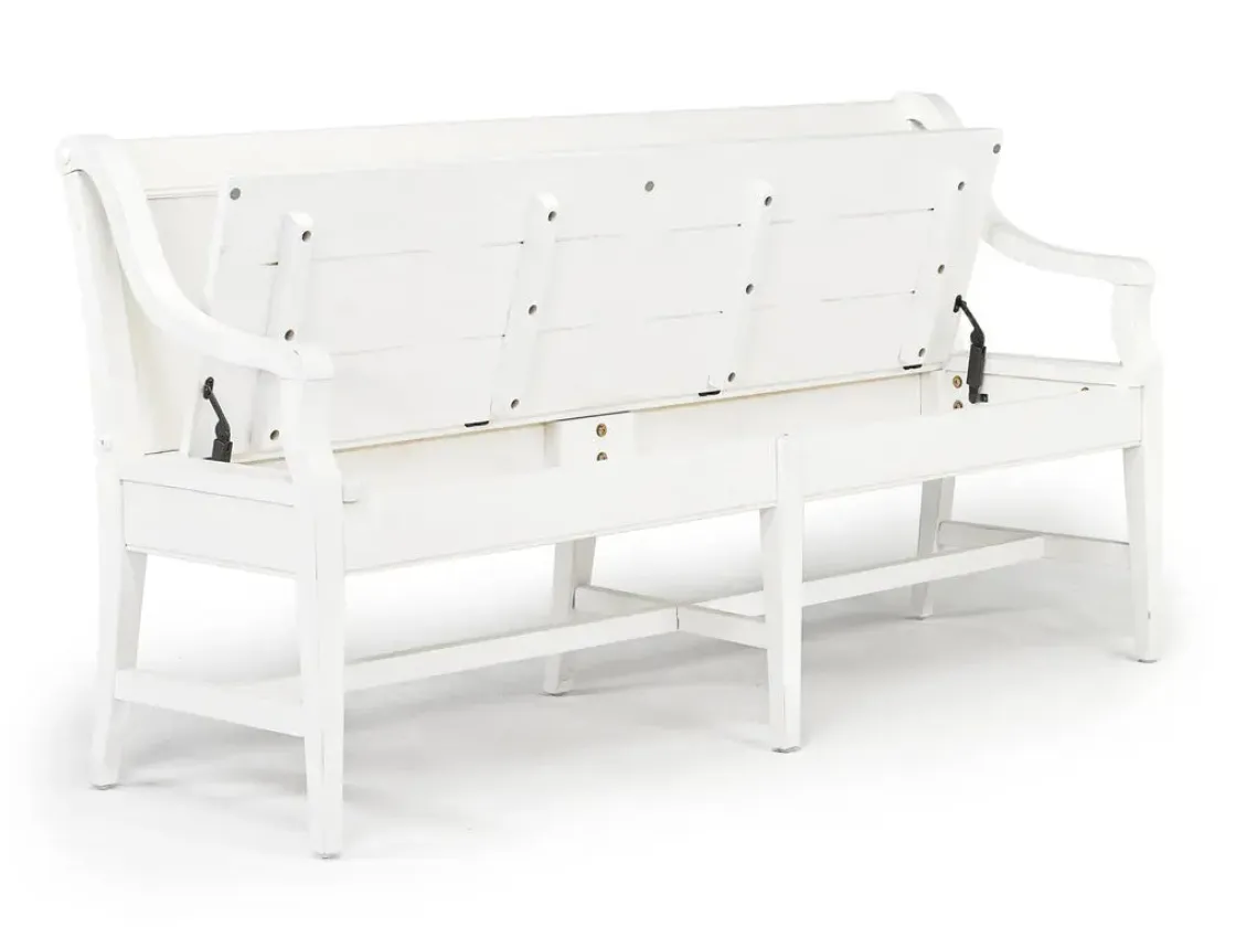 Mor Furniture Bay Creek Bench W/ Storage In Light Gray