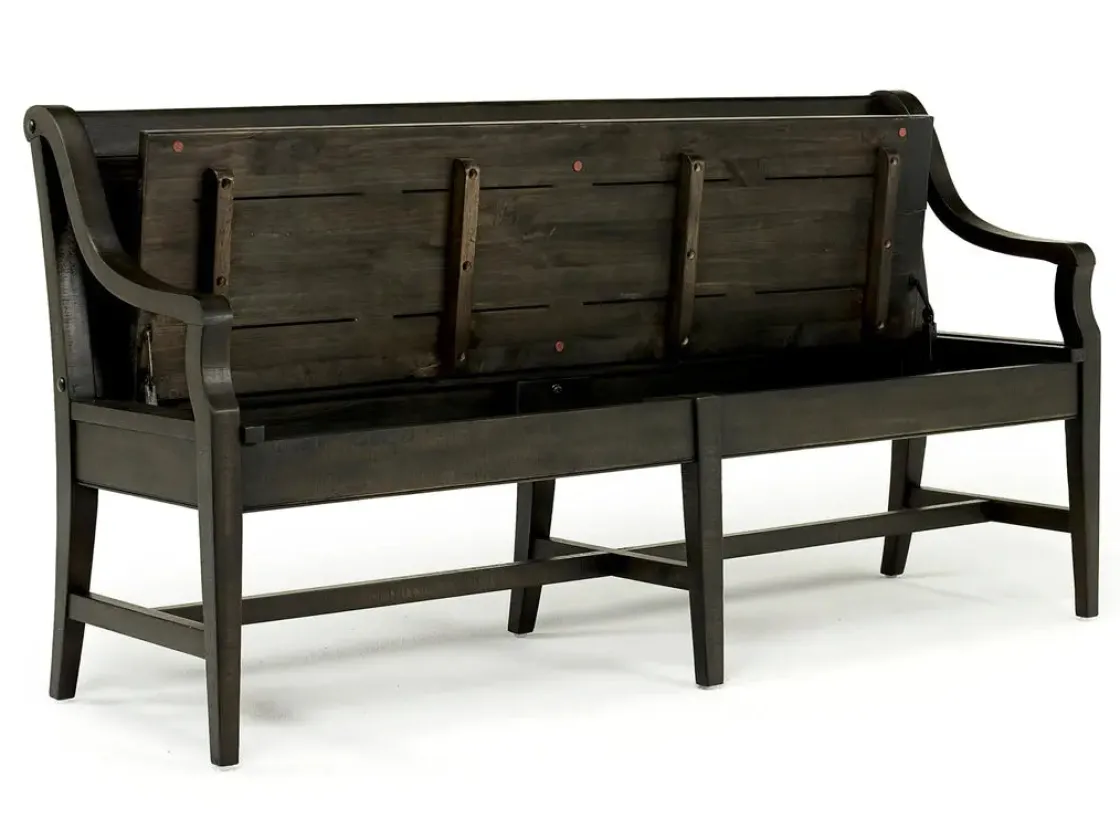 Mor Furniture Bay Creek Bench W/ Storage In Light Gray