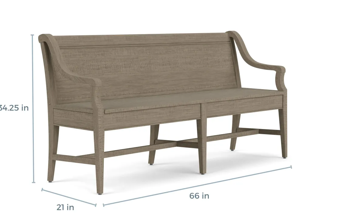 Mor Furniture Bay Creek Bench W/ Storage In Light Gray