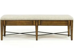 Mor Furniture Bay Creek Bench W/ Storage In Light Gray