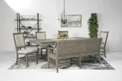 Mor Furniture Bay Creek Bench W/ Storage In Light Gray