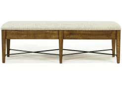 Mor Furniture Bay Creek Bench W/ Storage In Light Gray