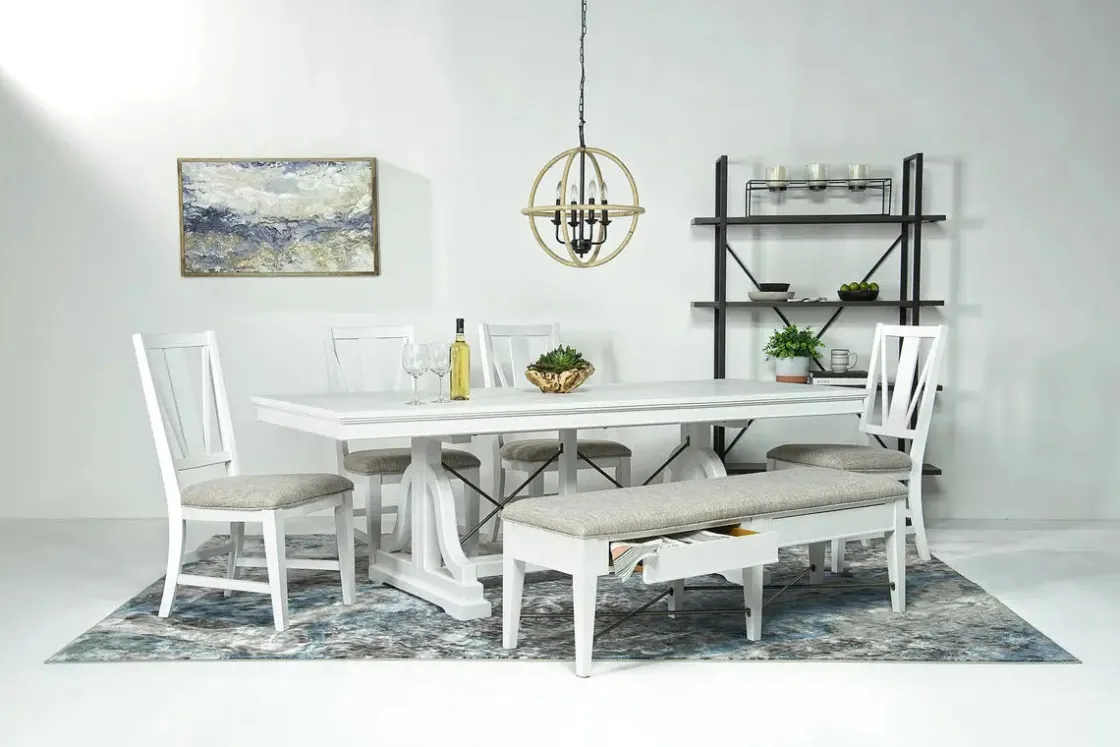 Mor Furniture Bay Creek Bench W/ Storage In Light Gray