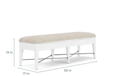 Mor Furniture Bay Creek Bench W/ Storage In Light Gray