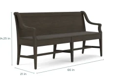 Mor Furniture Bay Creek Bench W/ Storage In Light Gray