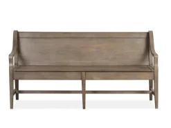 Mor Furniture Bay Creek Bench W/ Storage In Light Gray