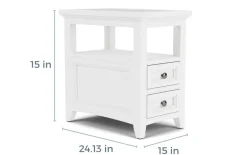 Mor Furniture Bay Creek Chairside Table In Graphite