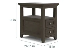 Mor Furniture Bay Creek Chairside Table In Graphite