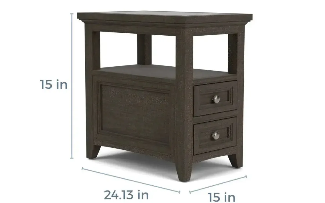 Mor Furniture Bay Creek Chairside Table In Graphite