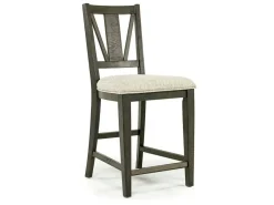 Mor Furniture Bay Creek Counter Height Stool In Graphite, V-Back