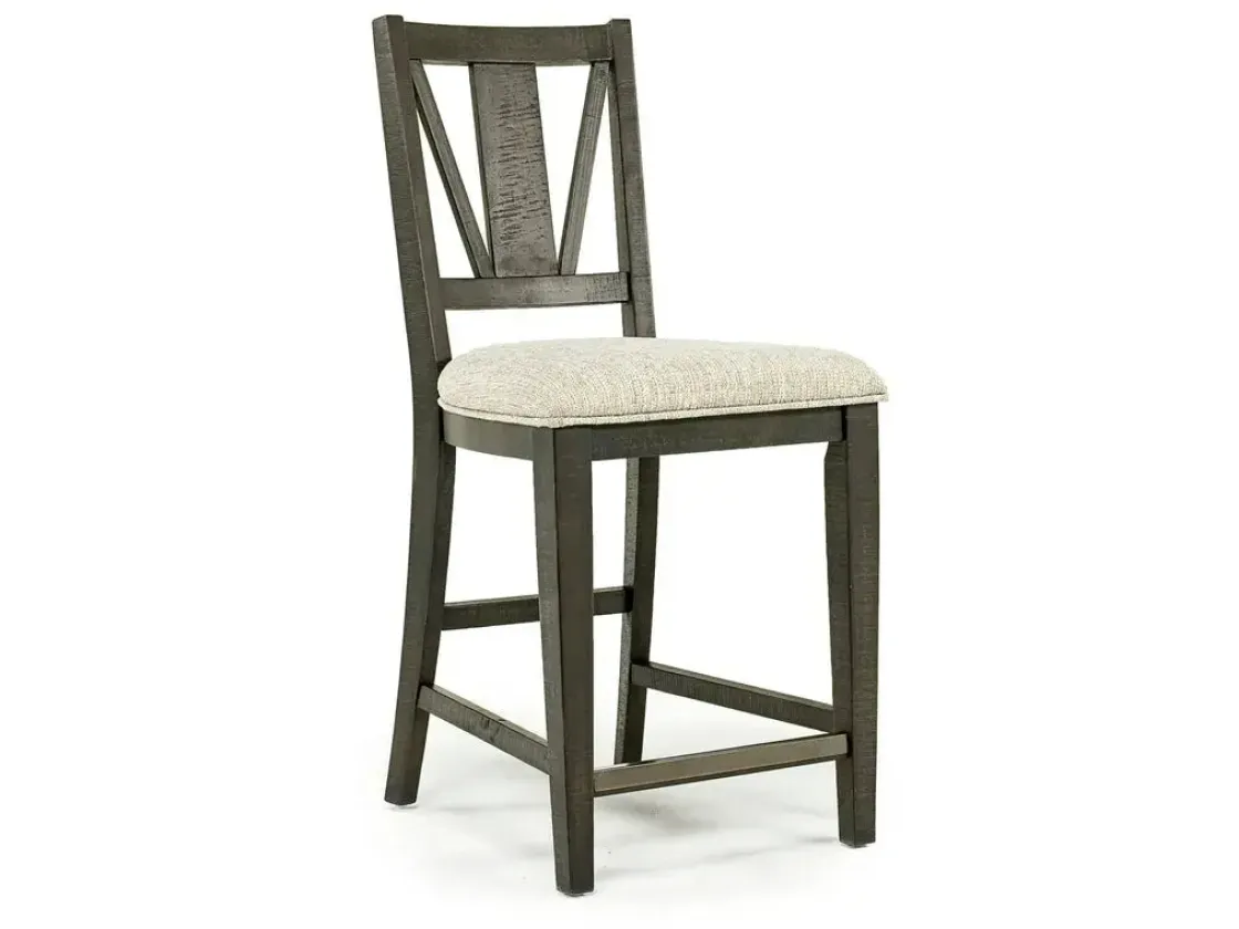 Mor Furniture Bay Creek Counter Height Stool In Graphite, V-Back