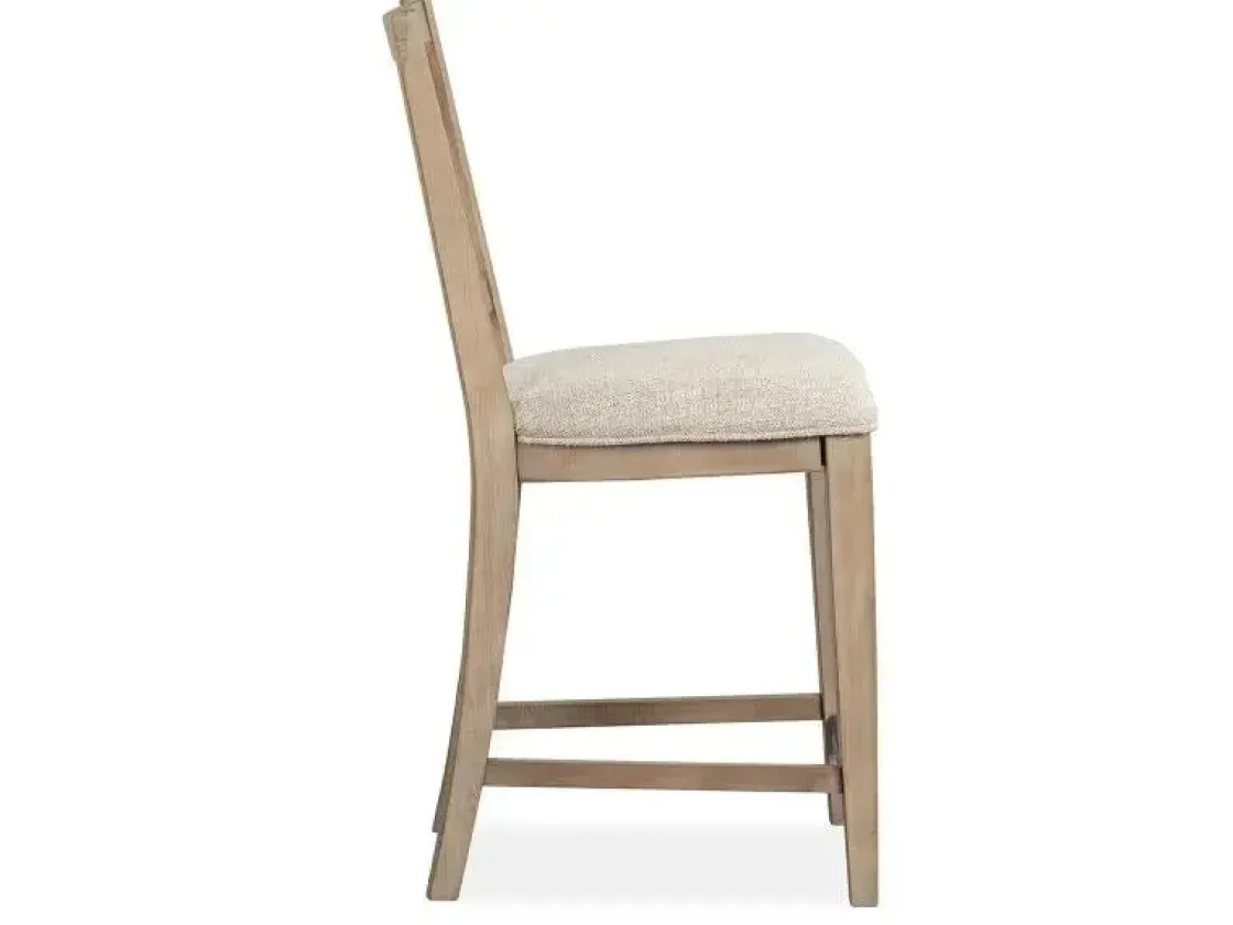 Mor Furniture Bay Creek Counter Height Stool In Graphite, V-Back