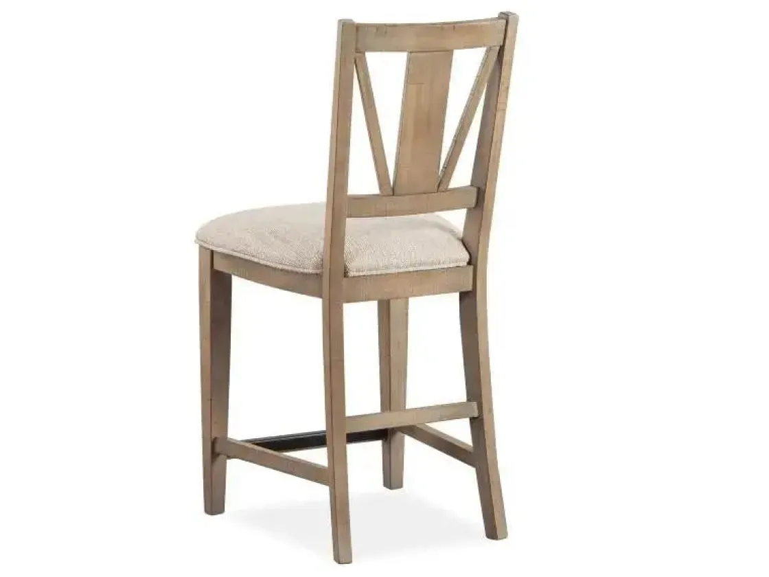 Mor Furniture Bay Creek Counter Height Stool In Graphite, V-Back