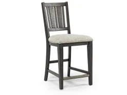 Mor Furniture Bay Creek Counter Height Stool In Graphite, V-Back