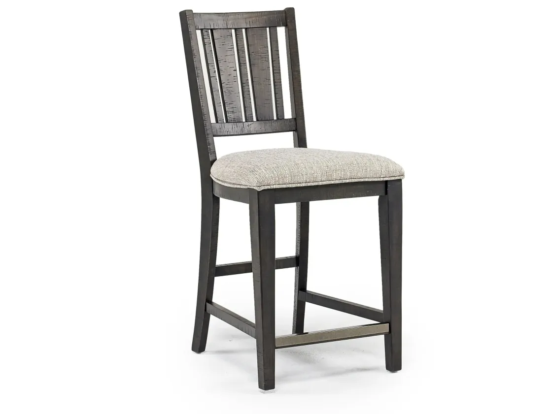 Mor Furniture Bay Creek Counter Height Stool In Graphite, V-Back