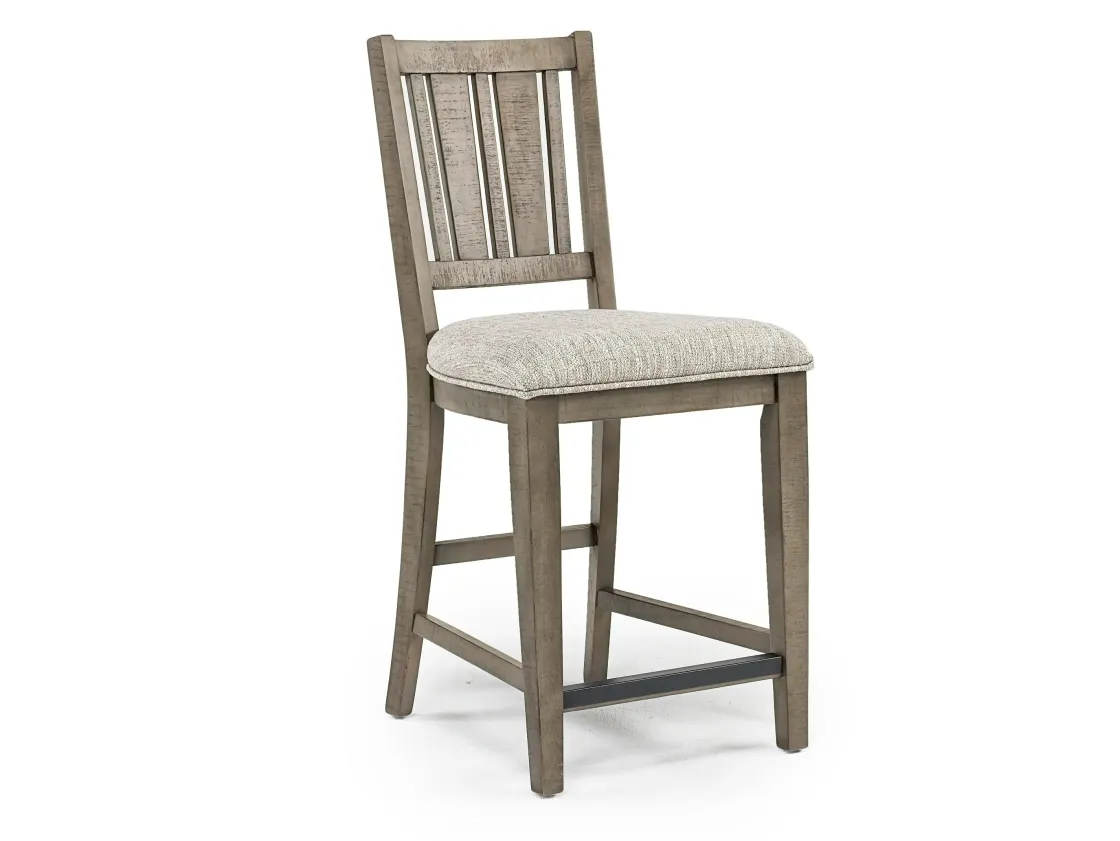 Mor Furniture Bay Creek Counter Height Stool In Graphite, V-Back