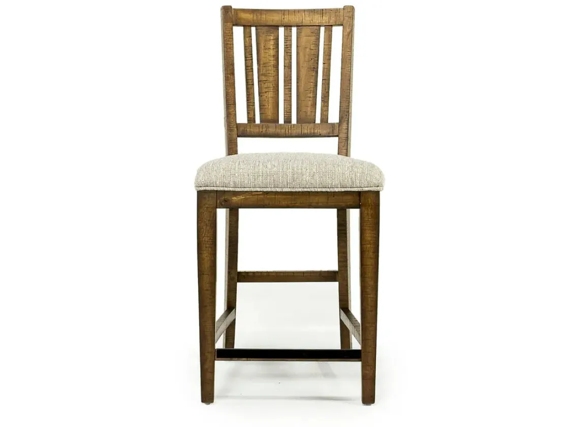 Mor Furniture Bay Creek Counter Height Stool In Graphite, V-Back