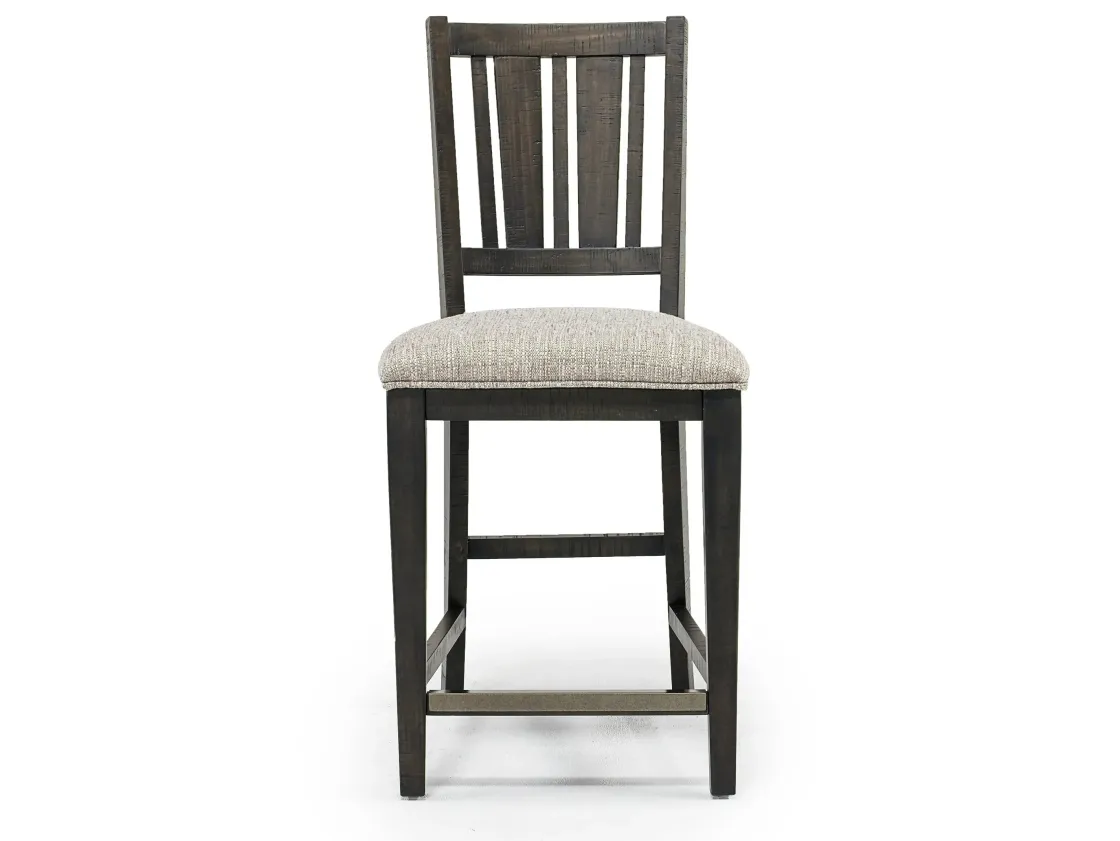 Mor Furniture Bay Creek Counter Height Stool In Graphite, V-Back