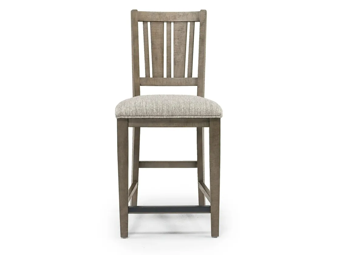Mor Furniture Bay Creek Counter Height Stool In Graphite, V-Back