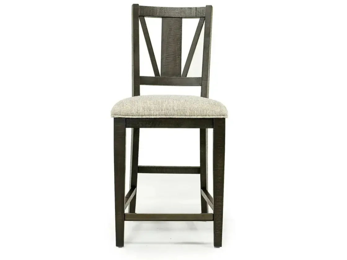Mor Furniture Bay Creek Counter Height Stool In Graphite, V-Back