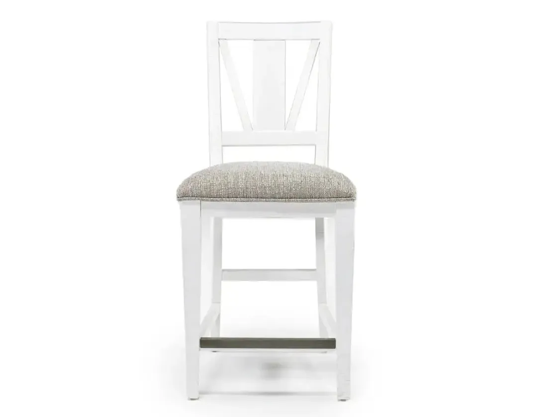 Mor Furniture Bay Creek Counter Height Stool In Graphite, V-Back