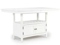 Mor Furniture Bay Creek Counter Height Extendable Dining Table In Light Gray