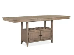 Mor Furniture Bay Creek Counter Height Extendable Dining Table In Light Gray