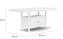 Mor Furniture Bay Creek Counter Height Extendable Dining Table In Light Gray