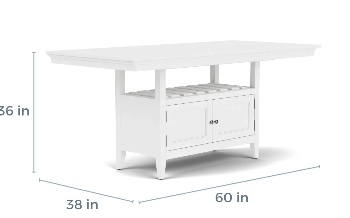 Mor Furniture Bay Creek Counter Height Extendable Dining Table In Light Gray