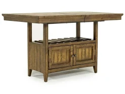 Mor Furniture Bay Creek Counter Height Extendable Dining Table In Light Gray