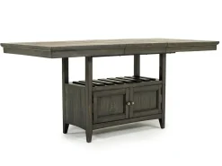Mor Furniture Bay Creek Counter Height Extendable Dining Table In Light Gray
