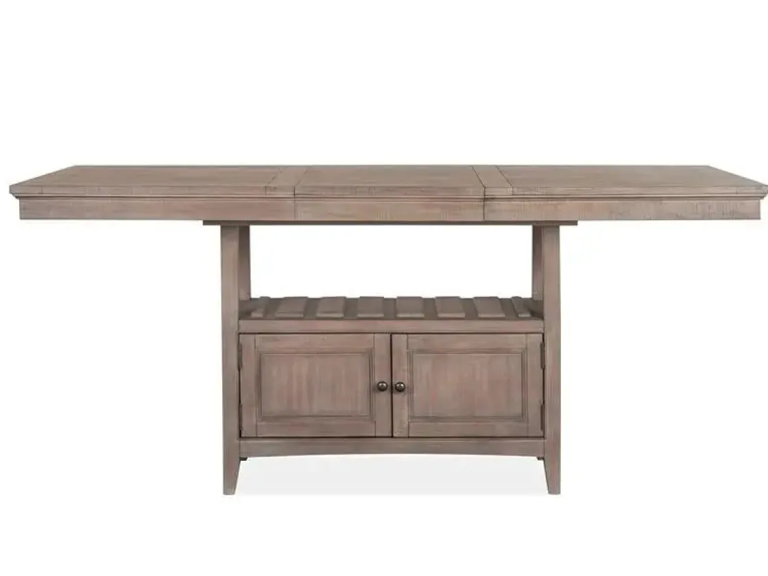 Mor Furniture Bay Creek Counter Height Extendable Dining Table In Light Gray