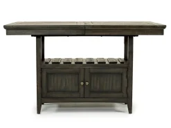 Mor Furniture Bay Creek Counter Height Extendable Dining Table & 4 Stools In Graphite