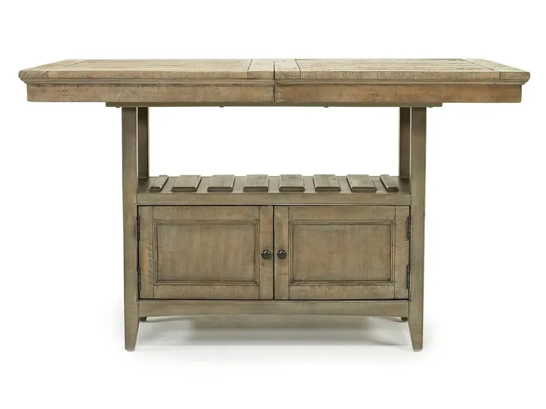 Mor Furniture Bay Creek Counter Height Extendable Dining Table & 4 Stools In Graphite