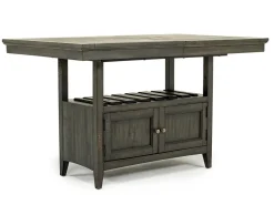 Mor Furniture Bay Creek Counter Height Extendable Dining Table & 4 Stools In Graphite