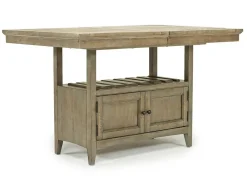 Mor Furniture Bay Creek Counter Height Extendable Dining Table & 4 Stools In Graphite