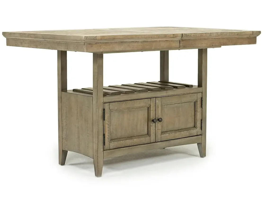 Mor Furniture Bay Creek Counter Height Extendable Dining Table & 4 Stools In Graphite
