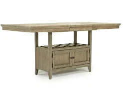 Mor Furniture Bay Creek Counter Height Extendable Dining Table & 4 Stools In Graphite