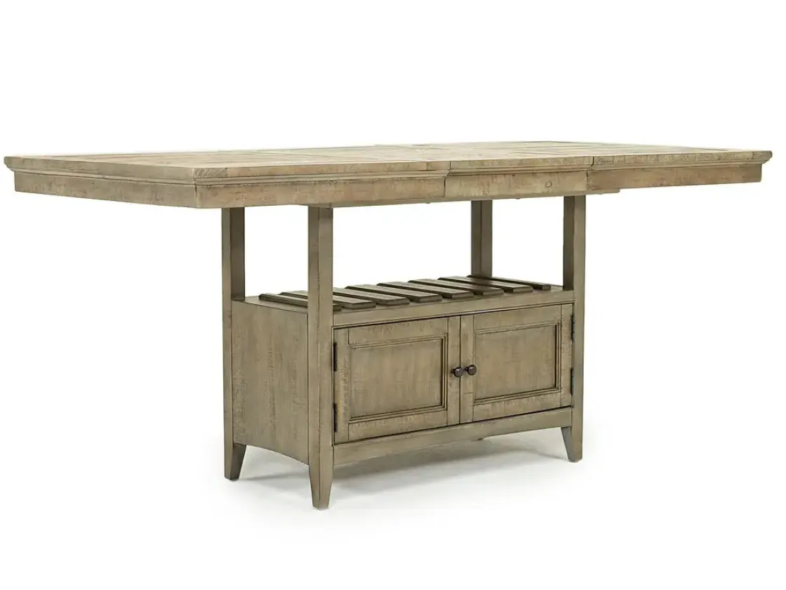 Mor Furniture Bay Creek Counter Height Extendable Dining Table & 4 Stools In Graphite