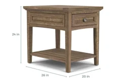 Mor Furniture Bay Creek End Table In Graphite, Rectangle