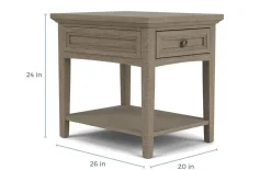 Mor Furniture Bay Creek End Table In Graphite, Rectangle