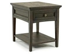 Mor Furniture Bay Creek End Table In Graphite, Rectangle