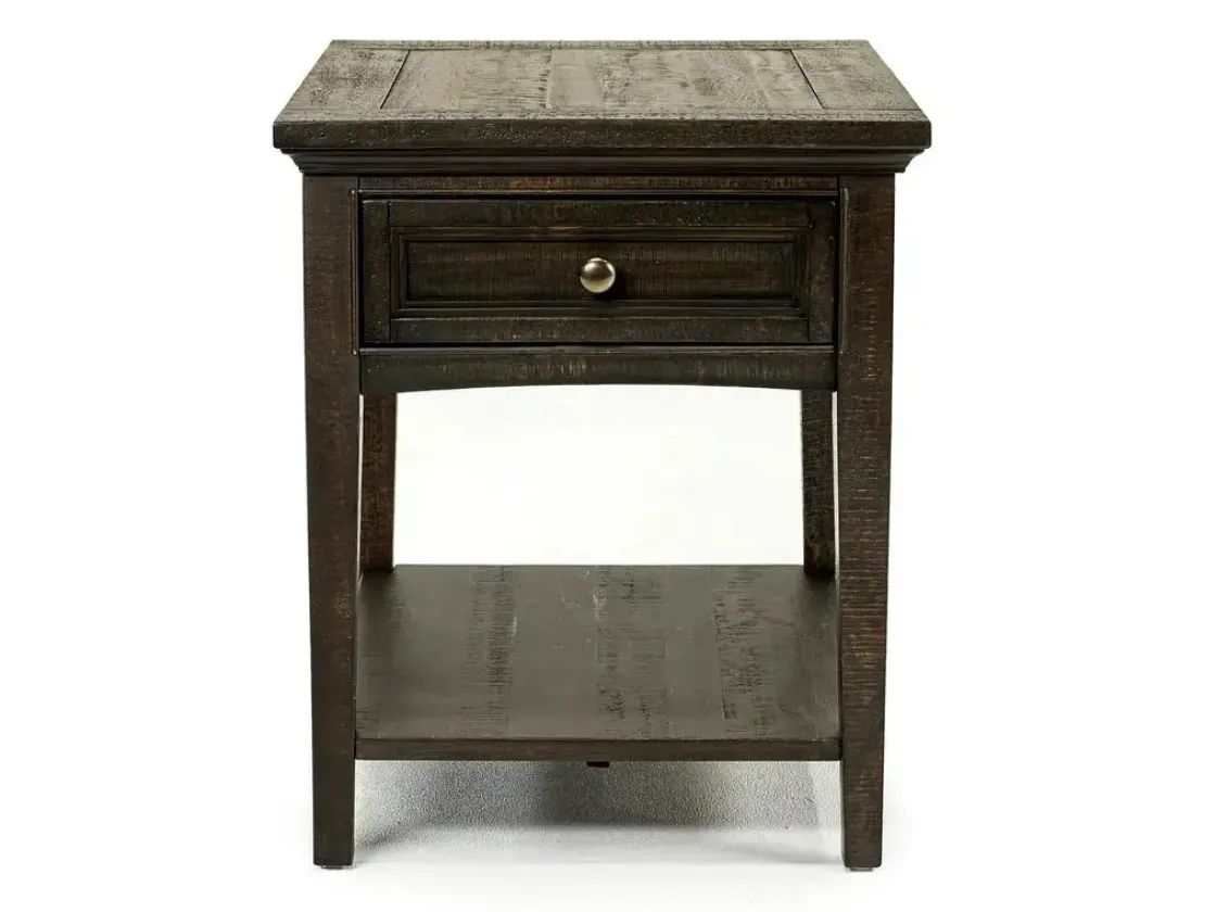 Mor Furniture Bay Creek End Table In Graphite, Rectangle