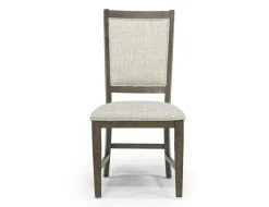 Mor Furniture Bay Creek Extendable Dining Table & 4 Upholstered V-Back Chairs In Toasted Nutmeg