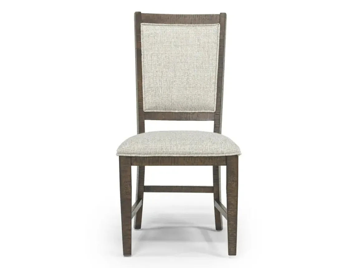 Mor Furniture Bay Creek Extendable Dining Table & 4 Upholstered V-Back Chairs In Toasted Nutmeg