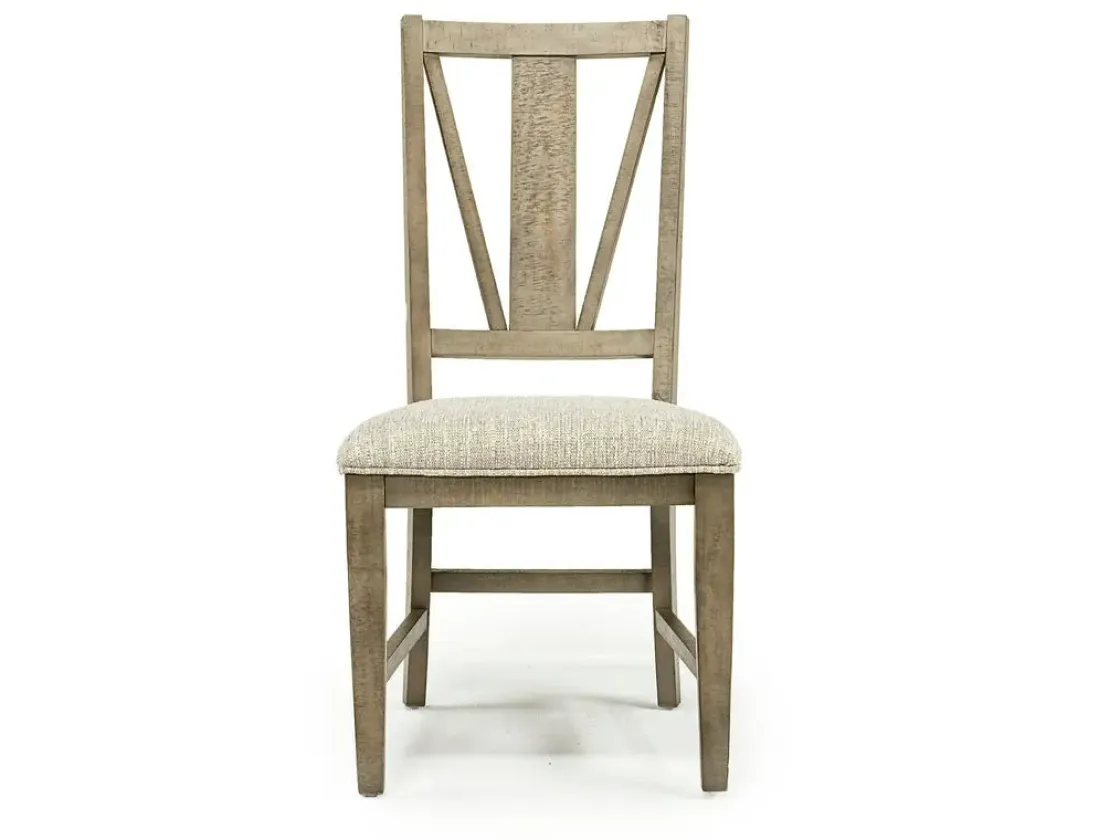 Mor Furniture Bay Creek Extendable Dining Table & 4 Upholstered V-Back Chairs In Toasted Nutmeg